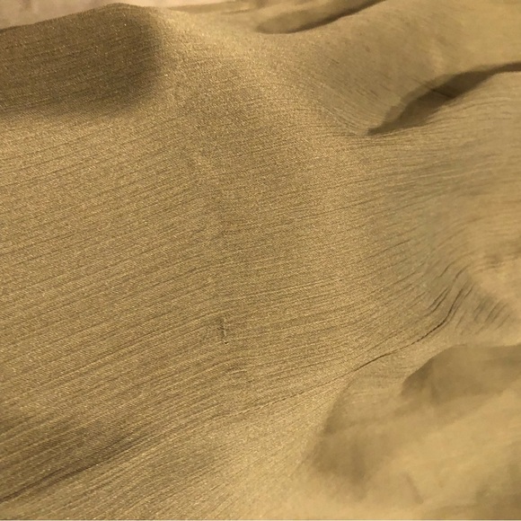 ASOS Design Long Sleeve V Neck Faux Wrap MIDI Dress Olive Green 4 - Picture 9 of 10